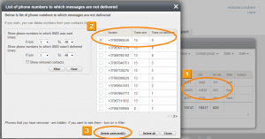 delete nonactive numbers 300x157 Useful tips: how to save money for SMS marketing